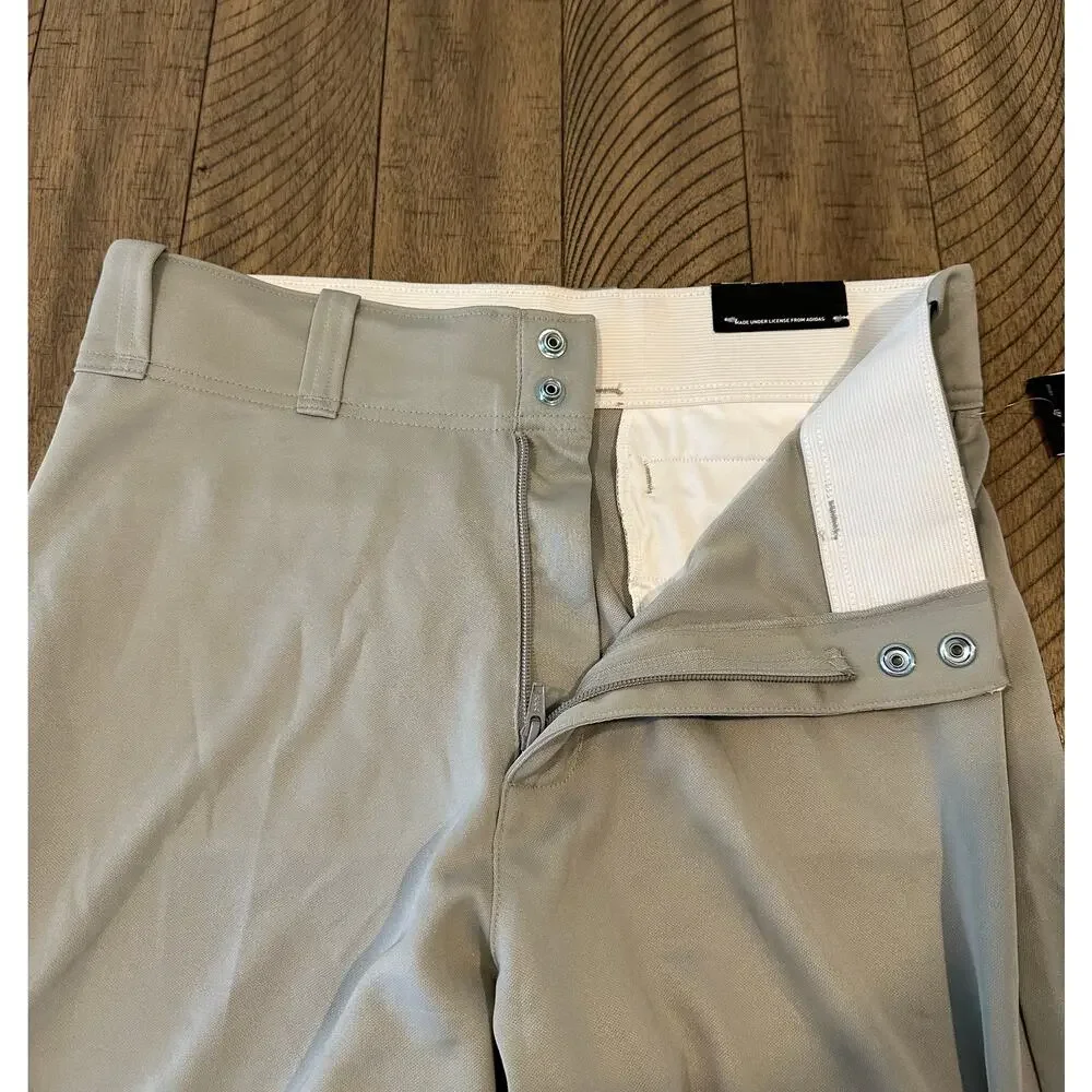 Adidas Incite Baseball Pants Mens M Gray Climalite Cleat Cut Slim Stretch NWT